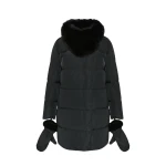 Woman wearing Yves Salomon shearling fur coat – luxury outerwear at Luxury Shoes 