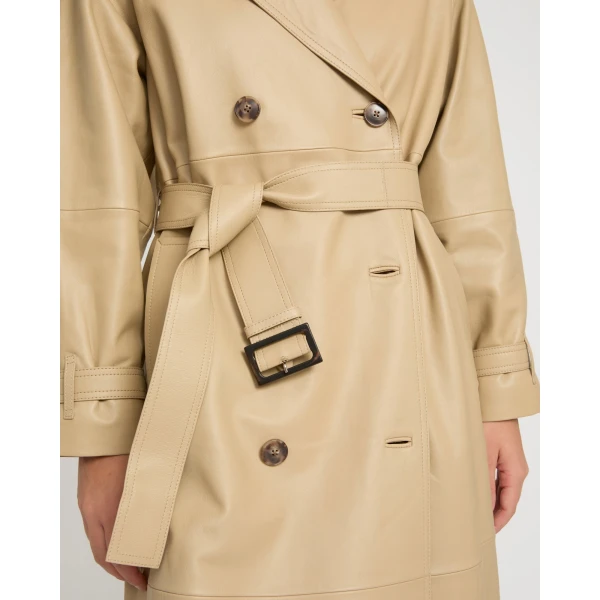 Woman wearing Yves Salomon shearling fur coat – luxury outerwear at Luxury Shoes 
