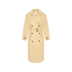 Woman wearing Yves Salomon shearling fur coat – luxury outerwear at Luxury Shoes 