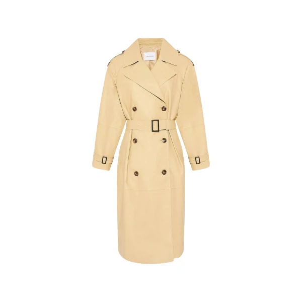 Woman wearing Yves Salomon shearling fur coat – luxury outerwear at Luxury Shoes 