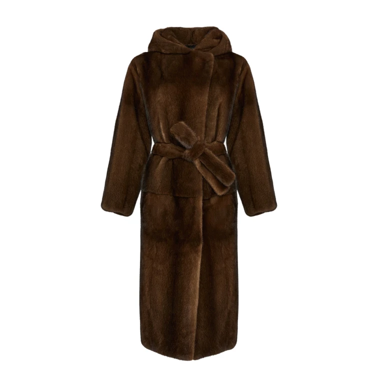 Woman wearing Yves Salomon shearling fur coat – luxury outerwear at Luxury Shoes 