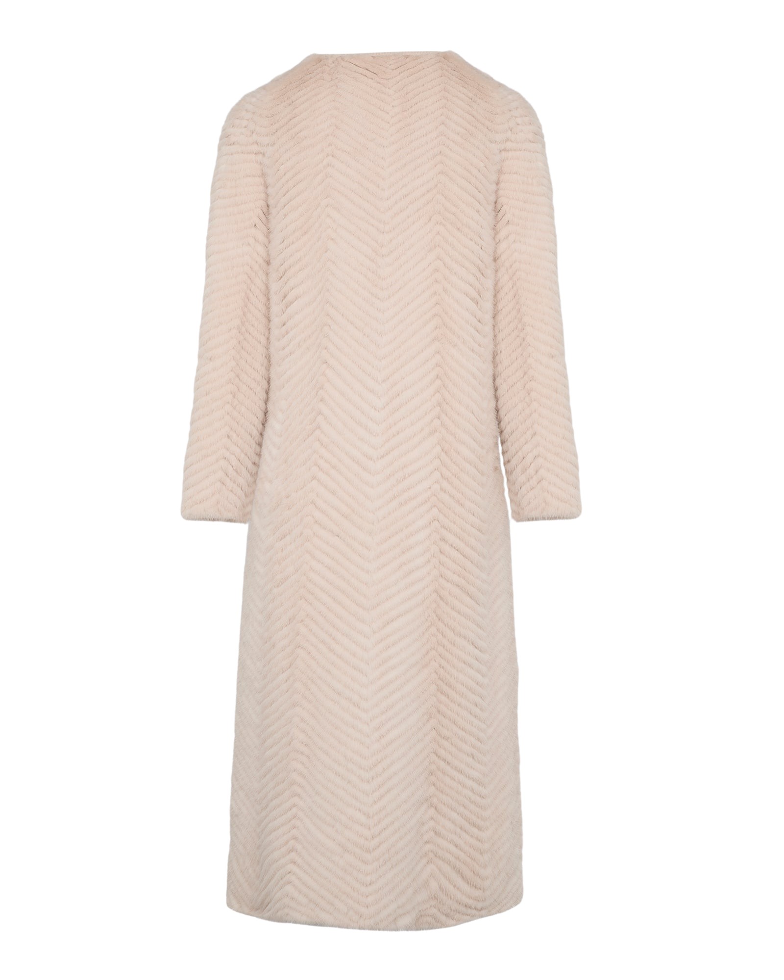 Yves Salomon Long mink and knit coat