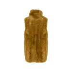 Woman wearing Yves Salomon shearling fur coat – luxury outerwear at Luxury Shoes 