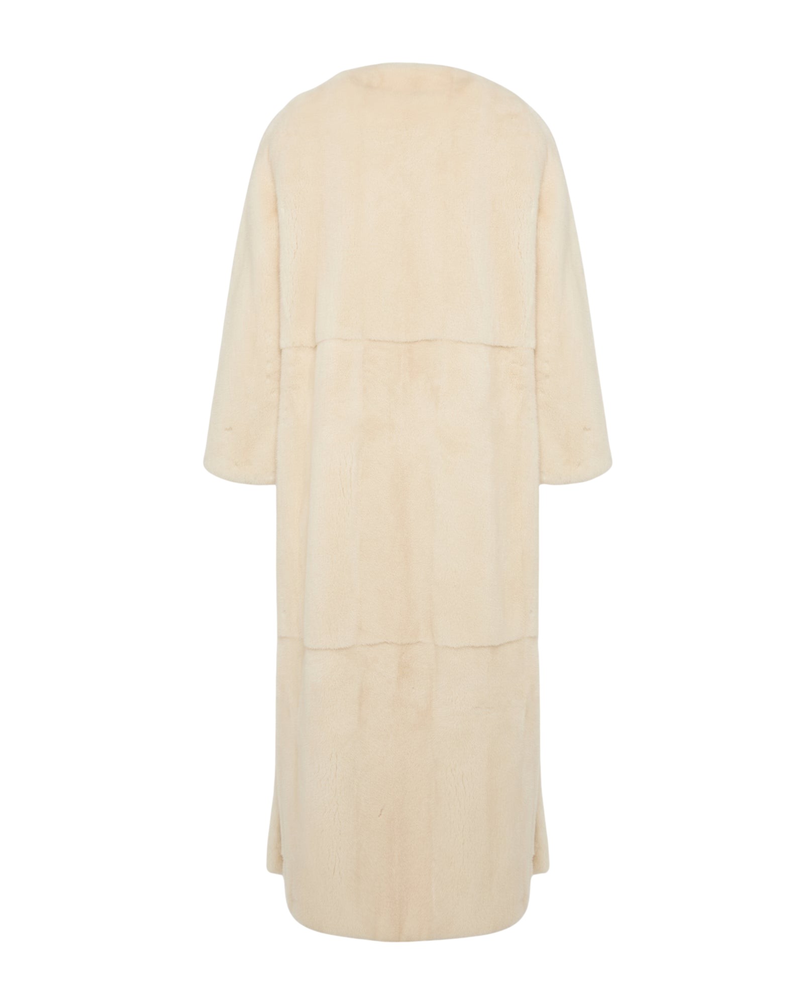 Yves Salomon Maxi belted coat in long-haired mink fur