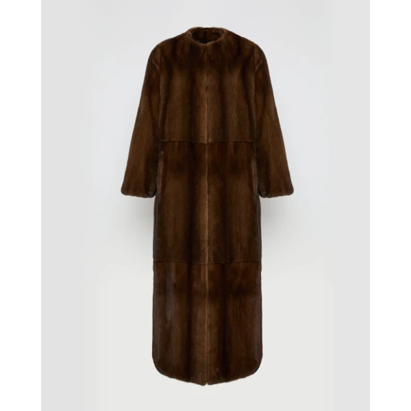 Woman wearing Yves Salomon shearling fur coat – luxury outerwear at Luxury Shoes 