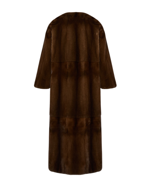 Woman wearing Yves Salomon shearling fur coat – luxury outerwear at Luxury Shoes 