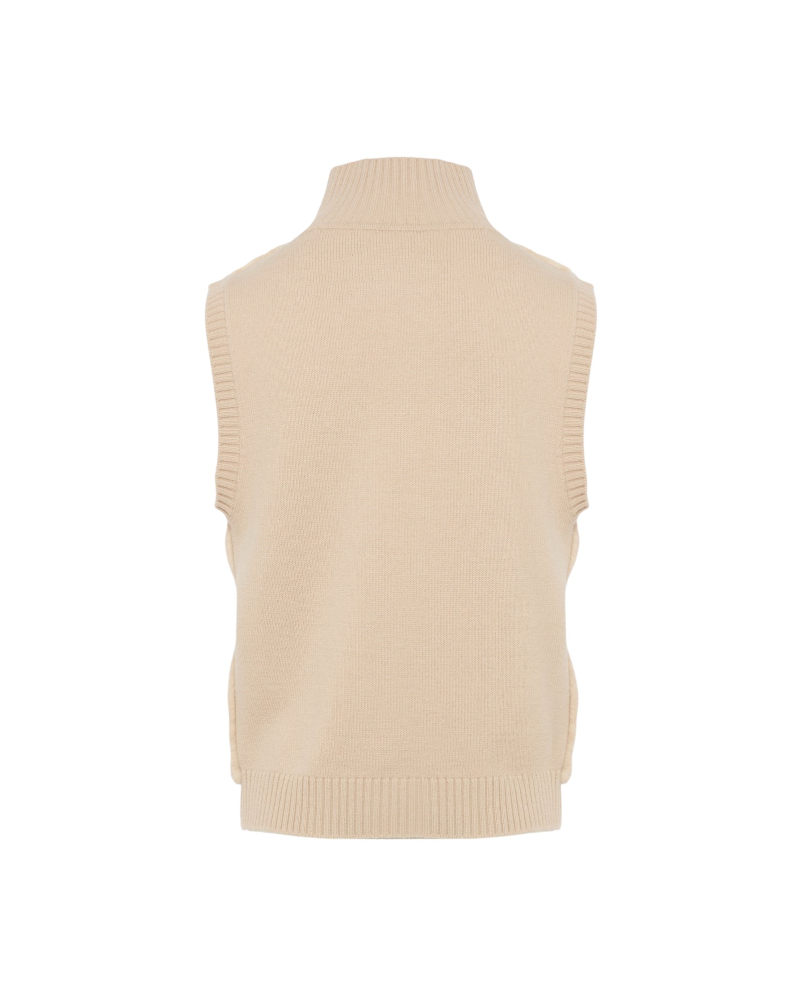 Yves Salomon Merino knit and mink fur gilet