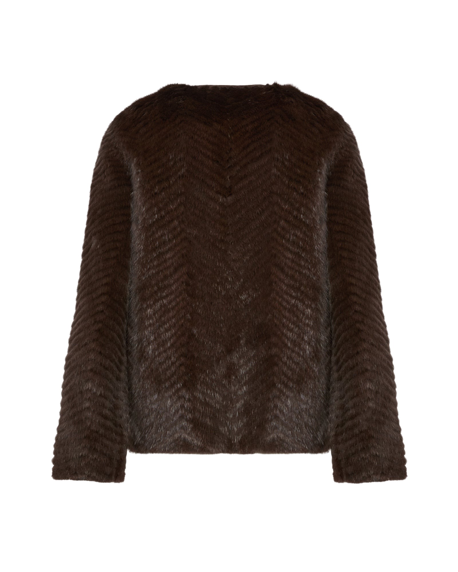 Yves Salomon Merino knit and mink jacket