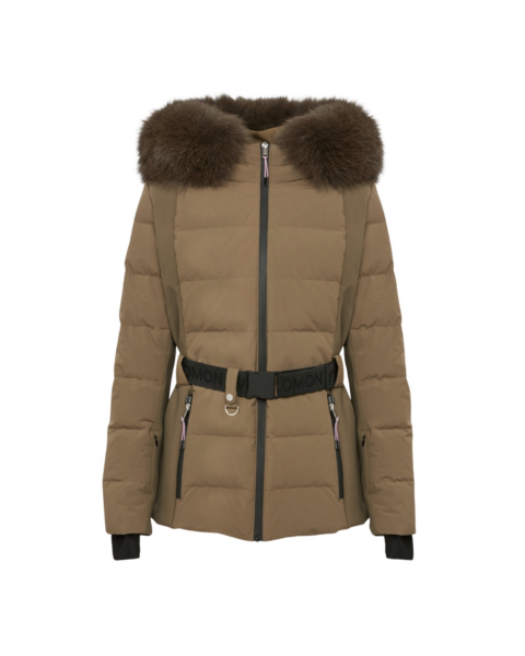Woman wearing Yves Salomon shearling fur coat – luxury outerwear at Luxury Shoes 