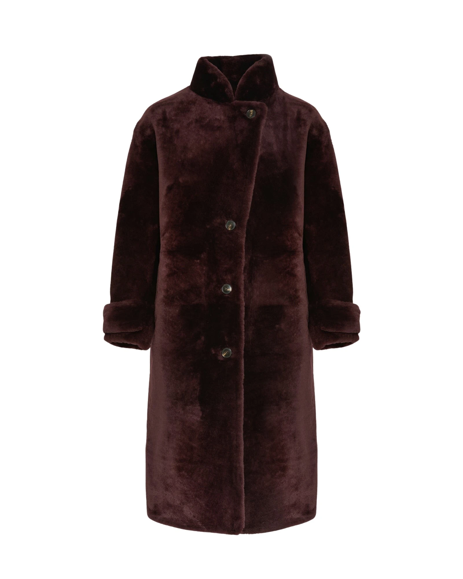 Yves-Salomon-Officer-coat-in-merino84228_nobg Woman wearing Yves Salomon shearling fur coat – luxury outerwear at Luxury Shoes