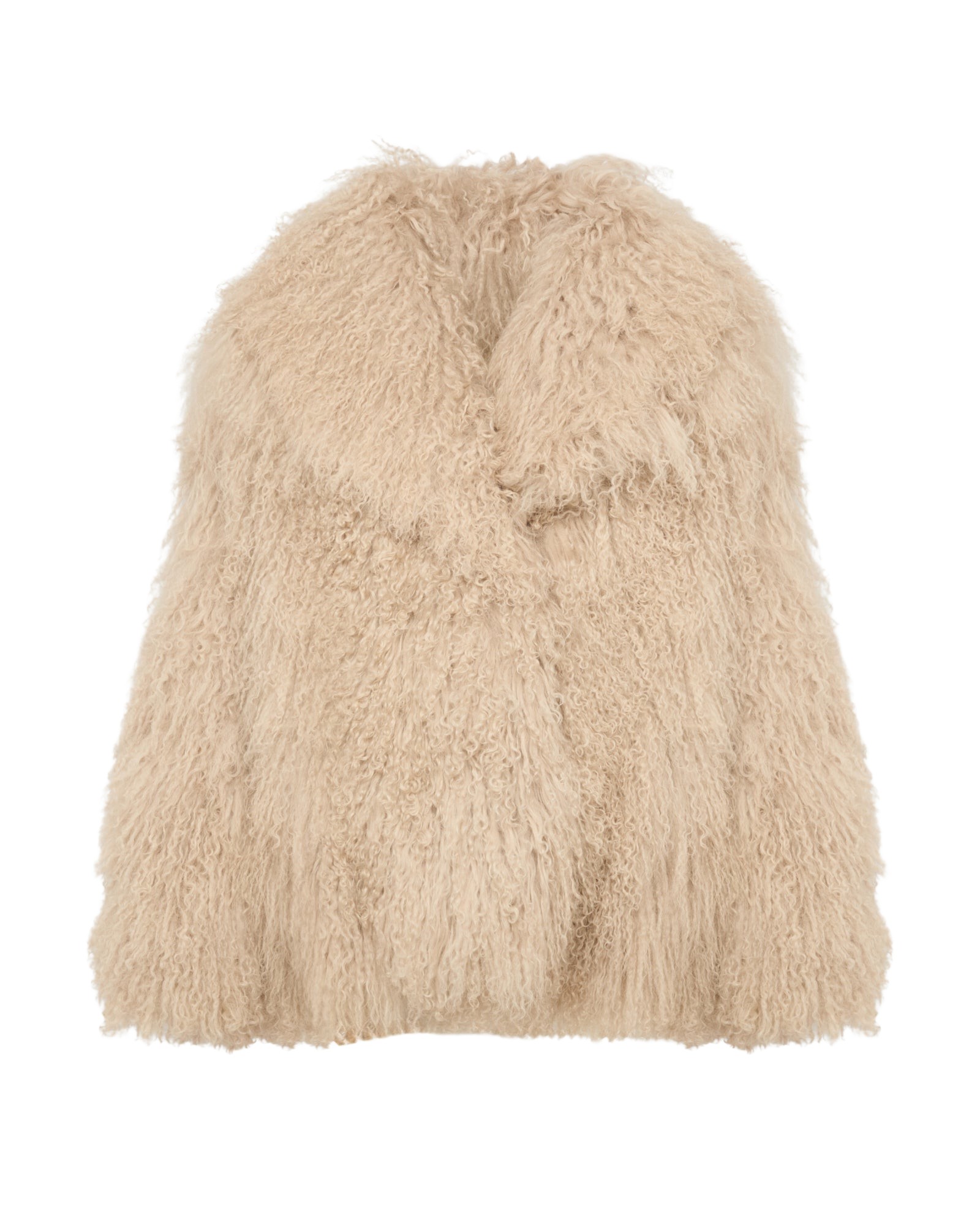 Yves Salomon Oversized Mongolian lamb jacket
