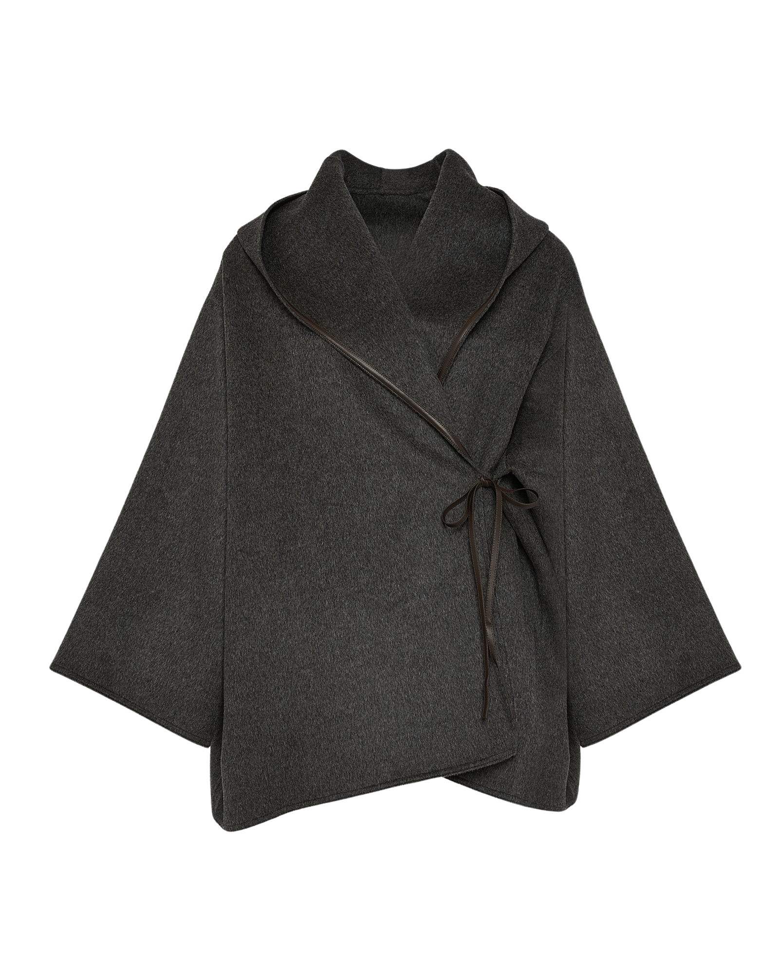Yves Salomon Oversized short coat in double-sided cashmere blend