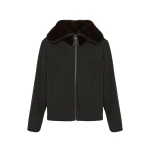 Woman wearing Yves Salomon shearling fur coat – luxury outerwear at Luxury Shoes 