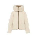 Woman wearing Yves Salomon shearling fur coat – luxury outerwear at Luxury Shoes 