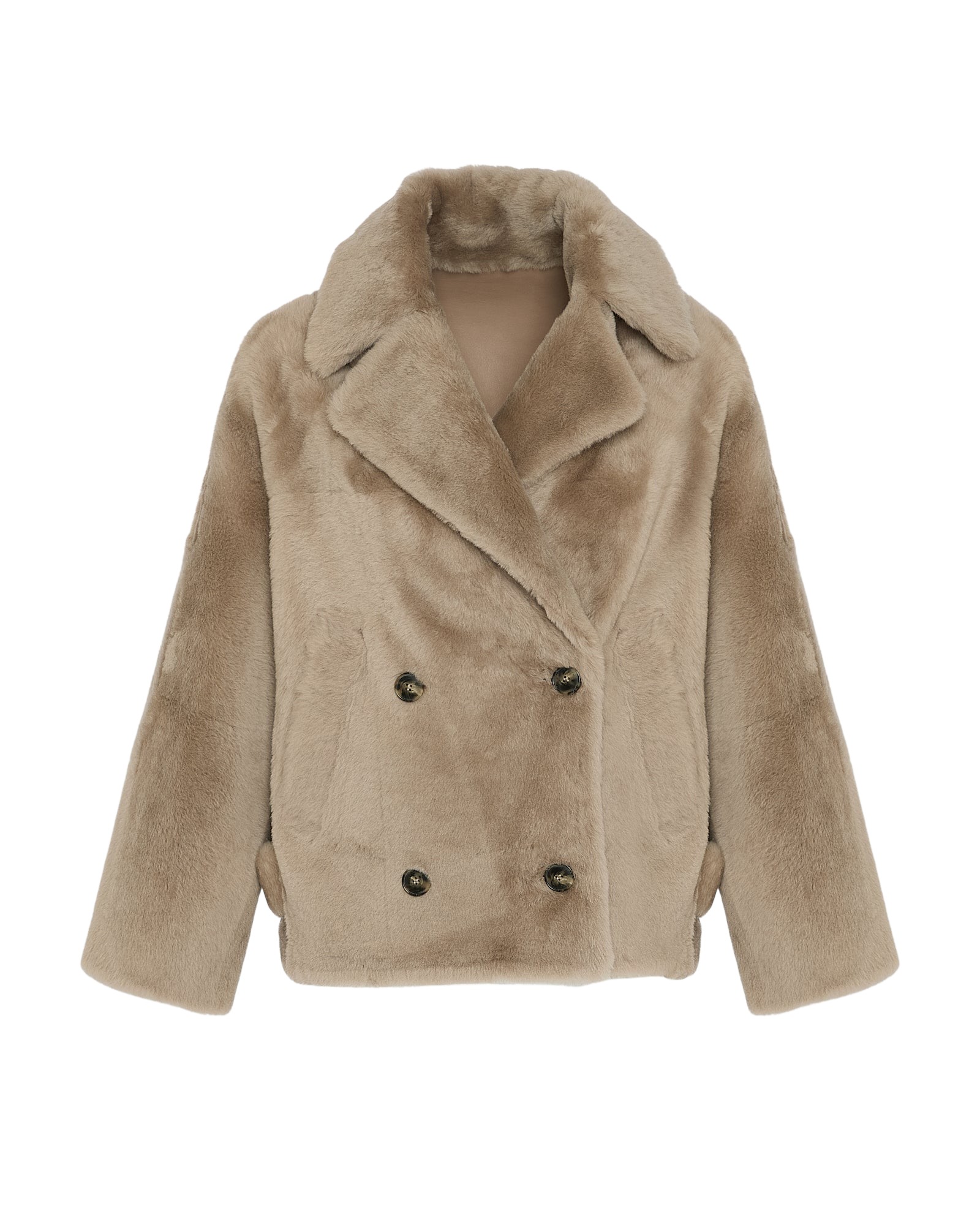 Yves Salomon Shearling pea jacket