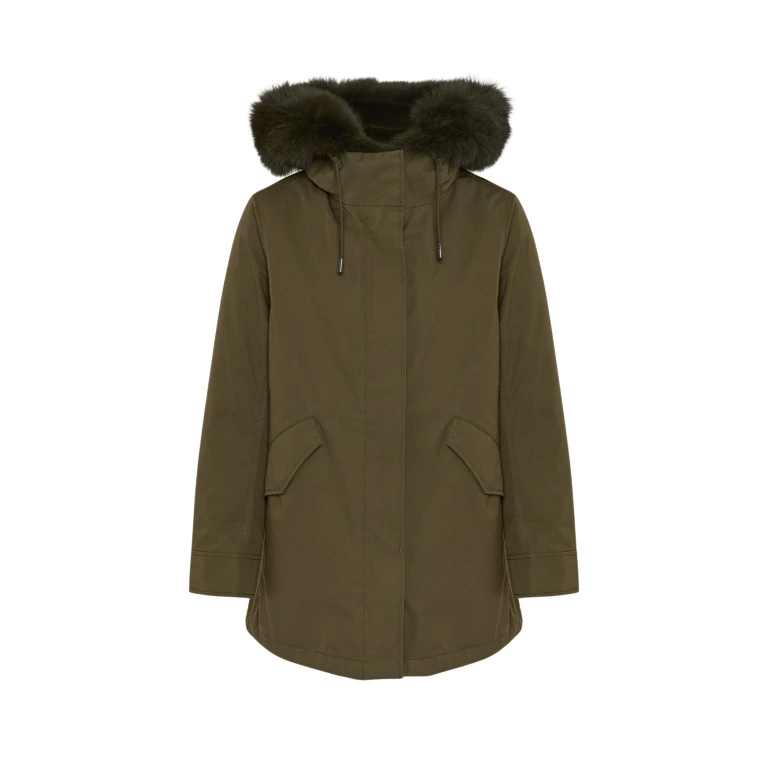 Woman wearing Yves Salomon shearling fur coat – luxury outerwear at Luxury Shoes 