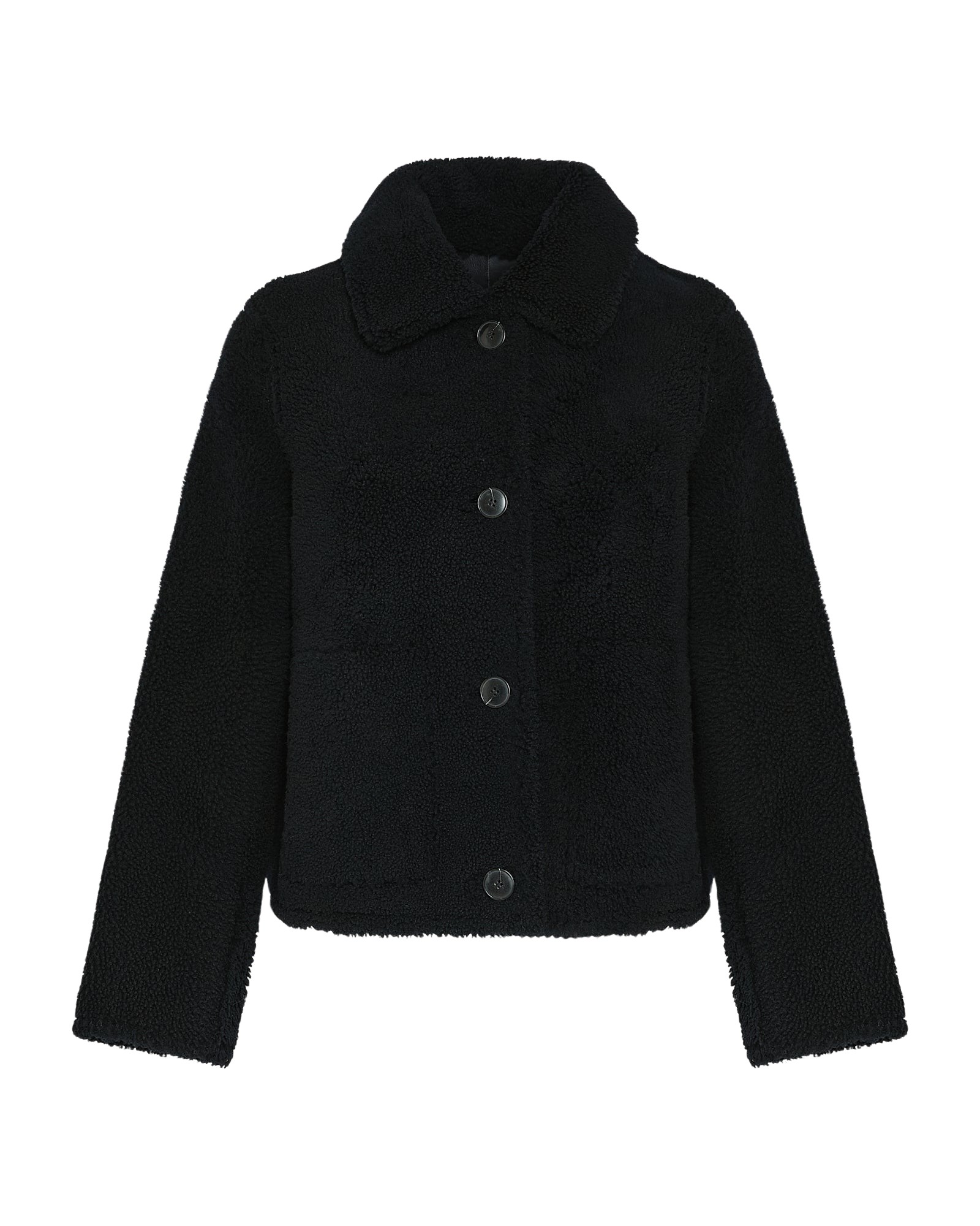 Woman wearing Yves Salomon shearling fur coat – luxury outerwear at Luxury Shoes 