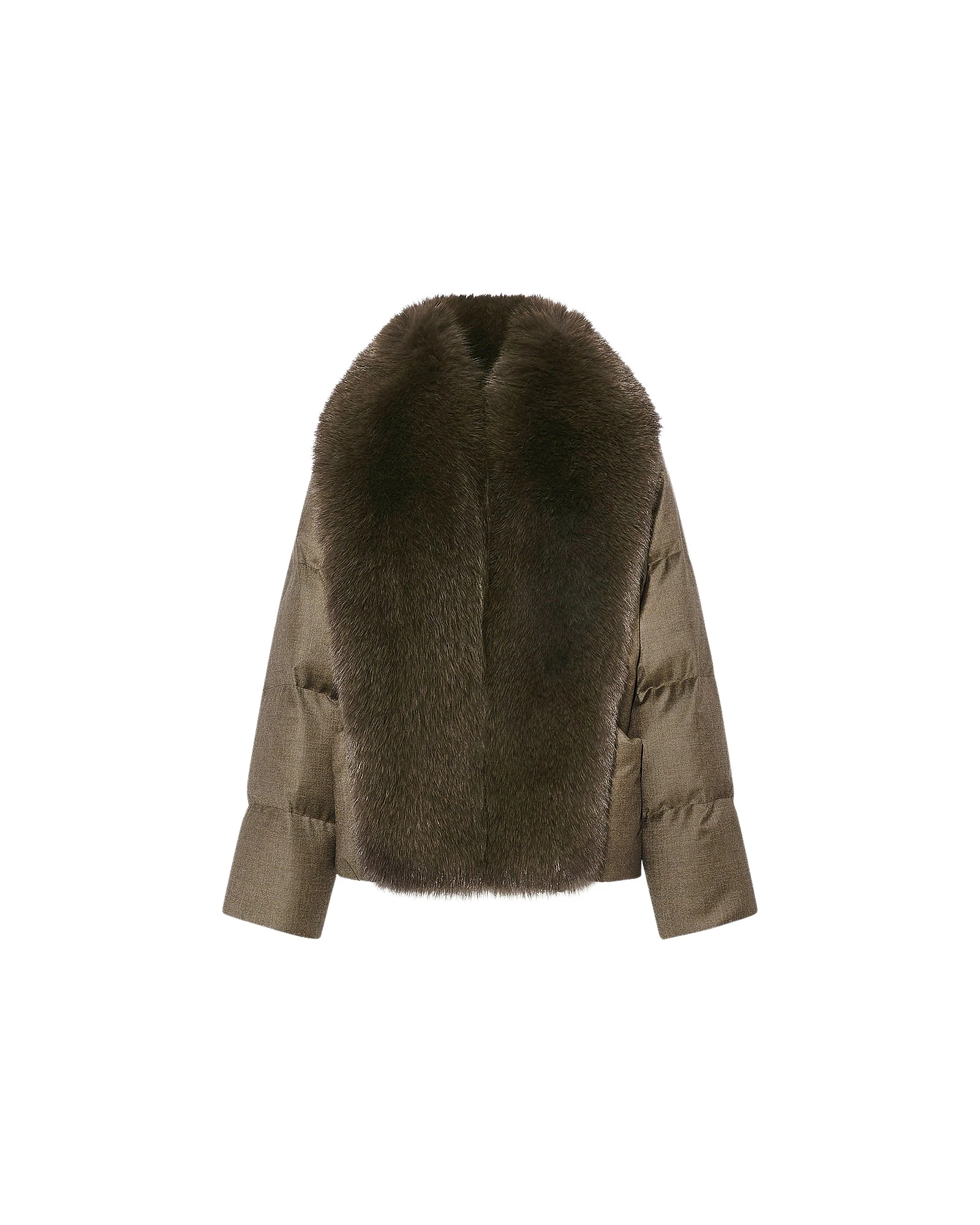 Yves-Salomon-Short-down-jacket-with-large-detachable-fox-fur-collar30543_nobg Woman wearing Yves Salomon shearling fur coat – luxury outerwear at Luxury Shoes