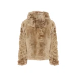 Woman wearing Yves Salomon shearling fur coat – luxury outerwear at Luxury Shoes 