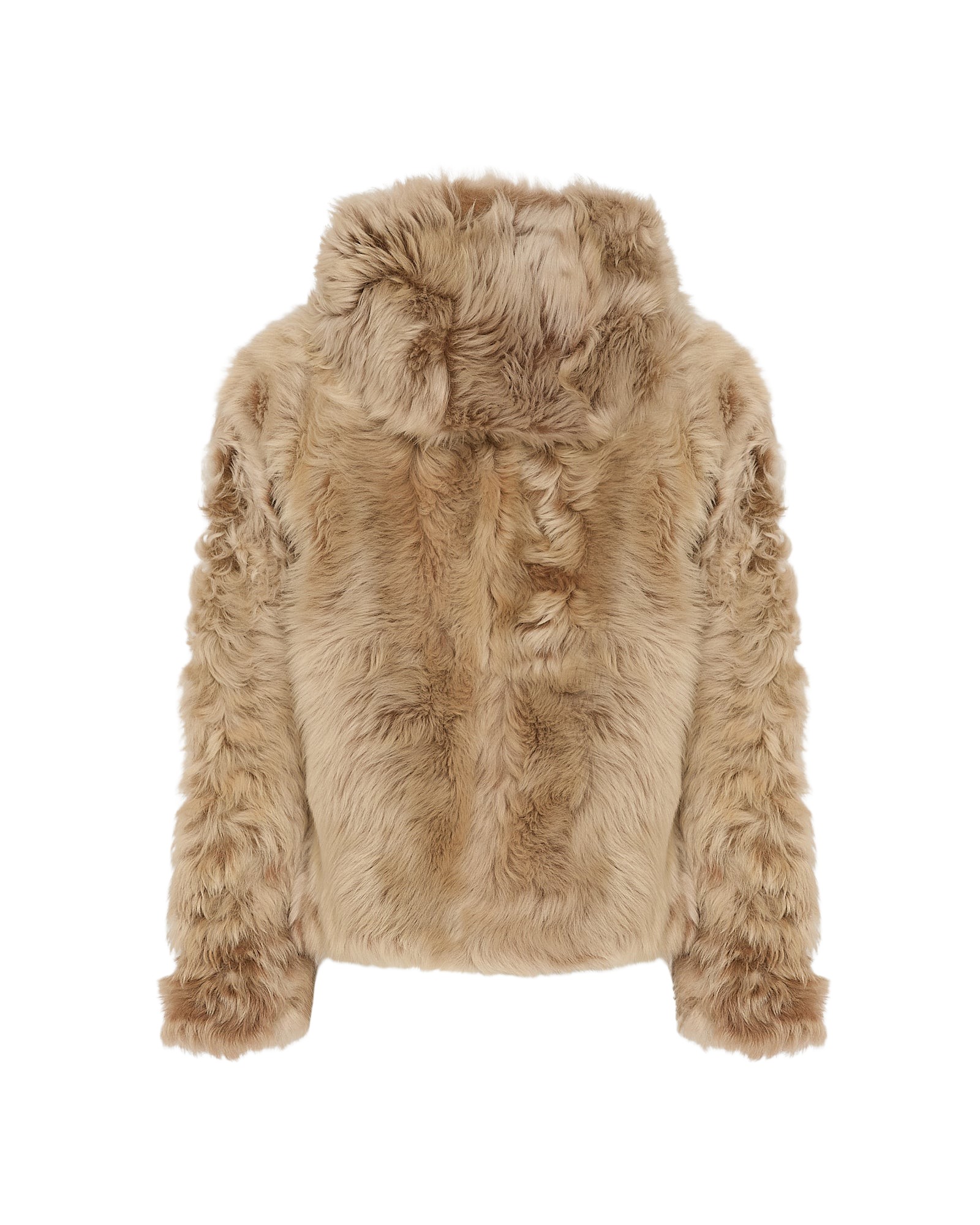 Yves Salomon Short hooded jacket in Toscana Folk lambskin