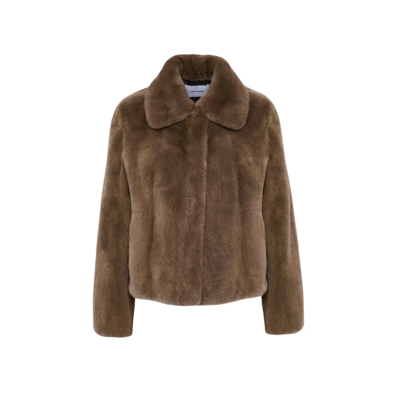 Woman wearing Yves Salomon shearling fur coat – luxury outerwear at Luxury Shoes 