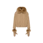 Yves-Salomon-Short-technical-fabric-down-jacket-with-detachable-fox-fur-collar66768_nobg Woman wearing Yves Salomon shearling fur coat – luxury outerwear at Luxury Shoes