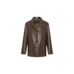 Woman wearing Yves Salomon shearling fur coat – luxury outerwear at Luxury Shoes 