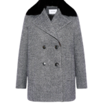 Woman wearing Yves Salomon shearling fur coat – luxury outerwear at Luxury Shoes 