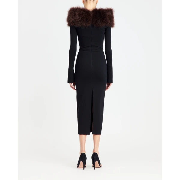 Elevate your elegance in this 16Arlington  from the luxury feather dress edit