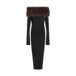Elevate your elegance in this 16Arlington  from the luxury feather dress edit