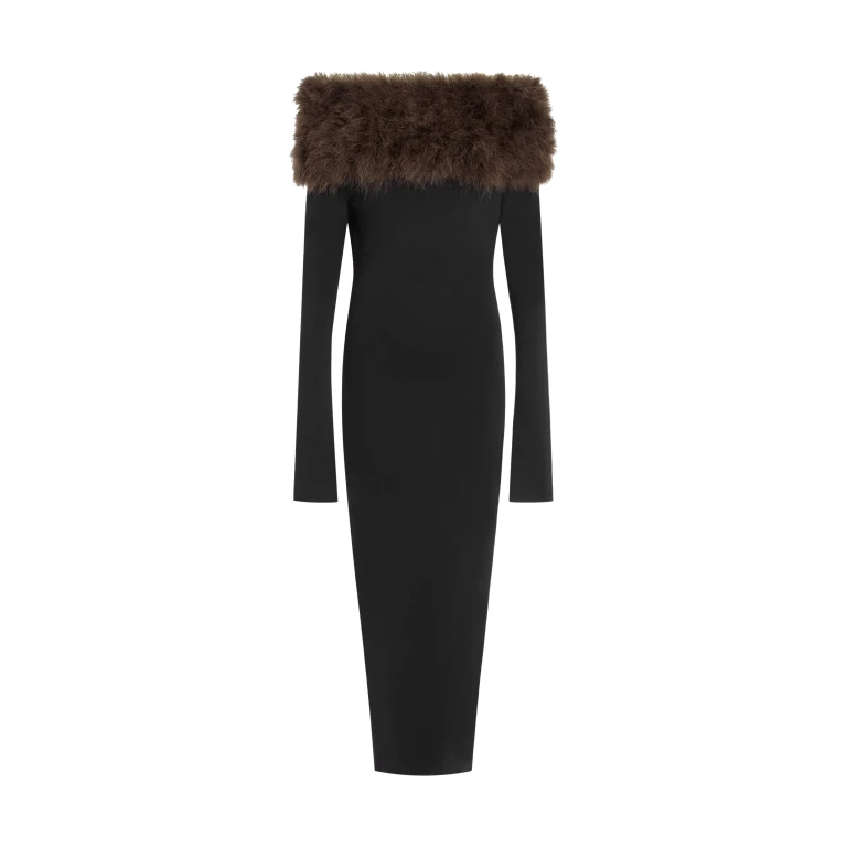 Elevate your elegance in this 16Arlington  from the luxury feather dress edit