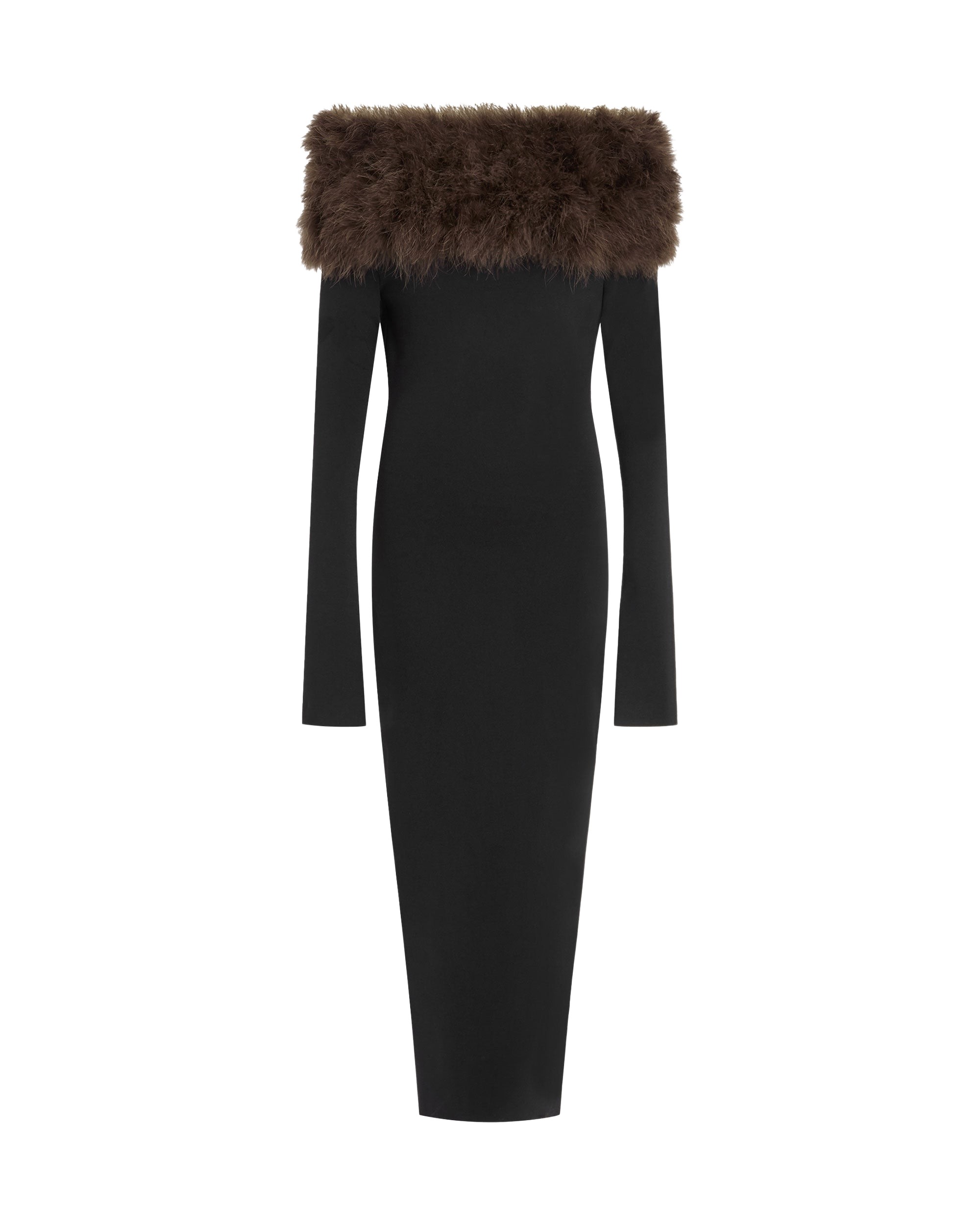 Elevate your elegance in this 16Arlington  from the luxury feather dress edit