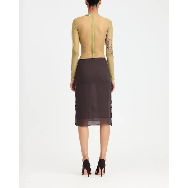 Elevate your elegance in this 16Arlington  from the luxury feather dress edit