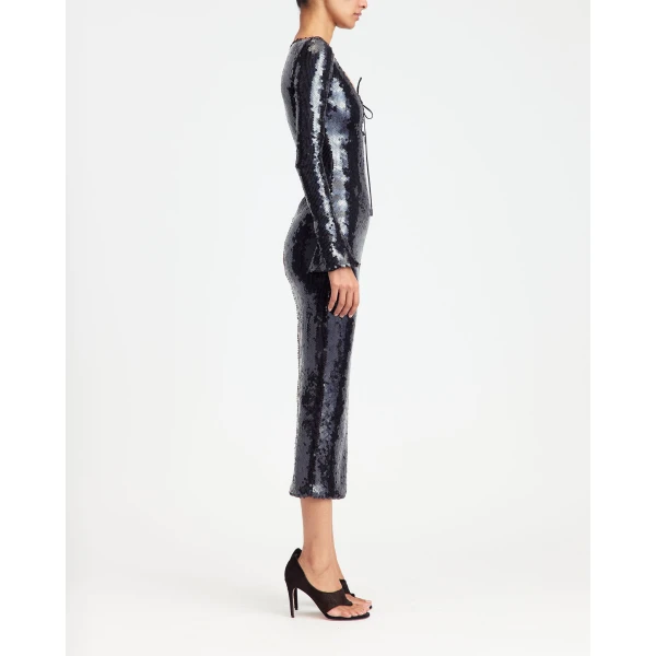 Elevate your elegance in this 16Arlington  from the luxury feather dress edit