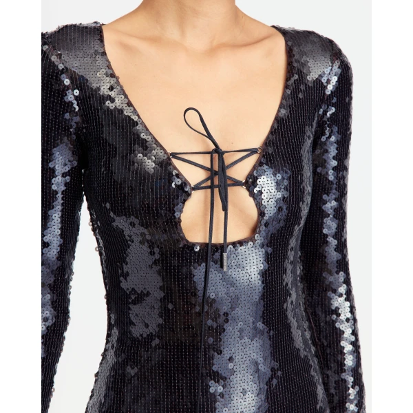 Elevate your elegance in this 16Arlington  from the luxury feather dress edit