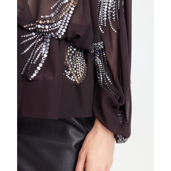 Elevate your elegance in this 16Arlington  from the luxury feather dress edit
