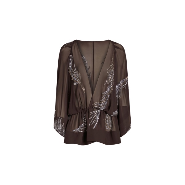 Elevate your elegance in this 16Arlington  from the luxury feather dress edit