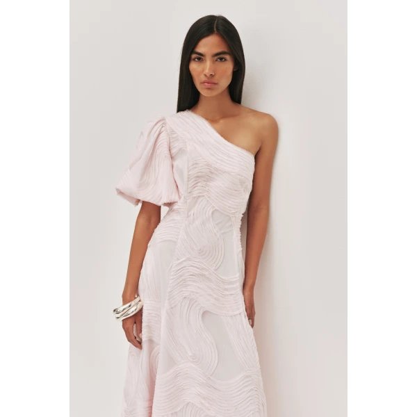 Wave One Shoulder Dress