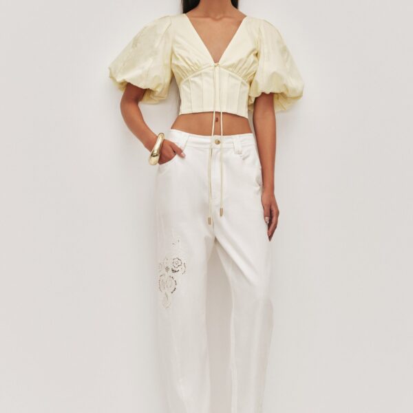 Aje Halo Embroidered Pant, view 2