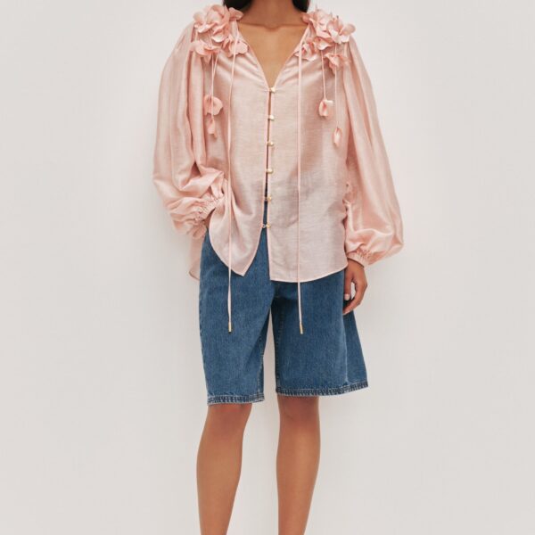 Aje Camille Flower Blouse, view 2
