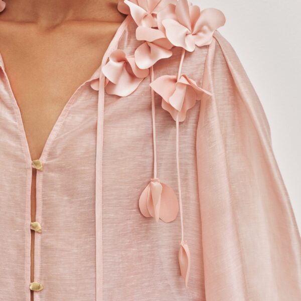 Aje Camille Flower Blouse, view 4