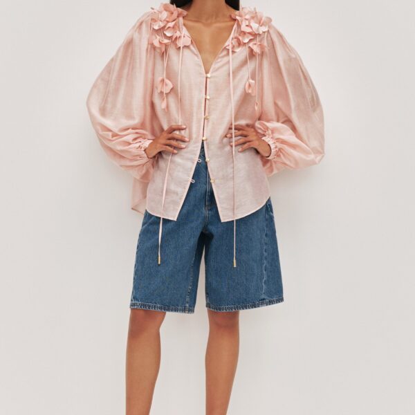 Aje Camille Flower Blouse, view 5