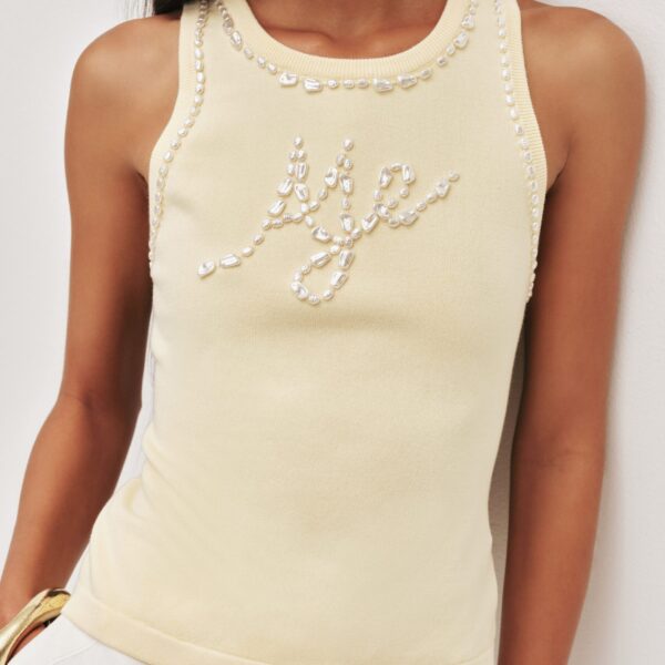 Aje Meadow Pearl Knit Tank, view 4