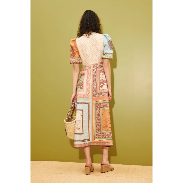 Alemais Alberta Midi Dress  Sustainable Dresses with Alemais print -  Luxury Handbags Australian Designer