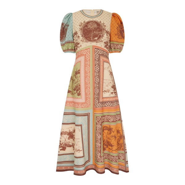 Alemais Alberta Midi Dress  Sustainable Dresses with Alemais print -  Luxury Handbags Australian Designer