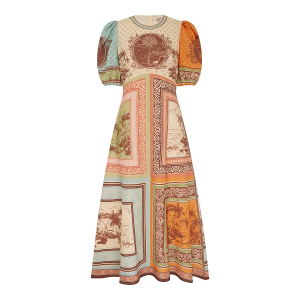 Alemais Alberta Midi Dress  Sustainable Dresses with Alemais print -  Luxury Handbags Australian Designer