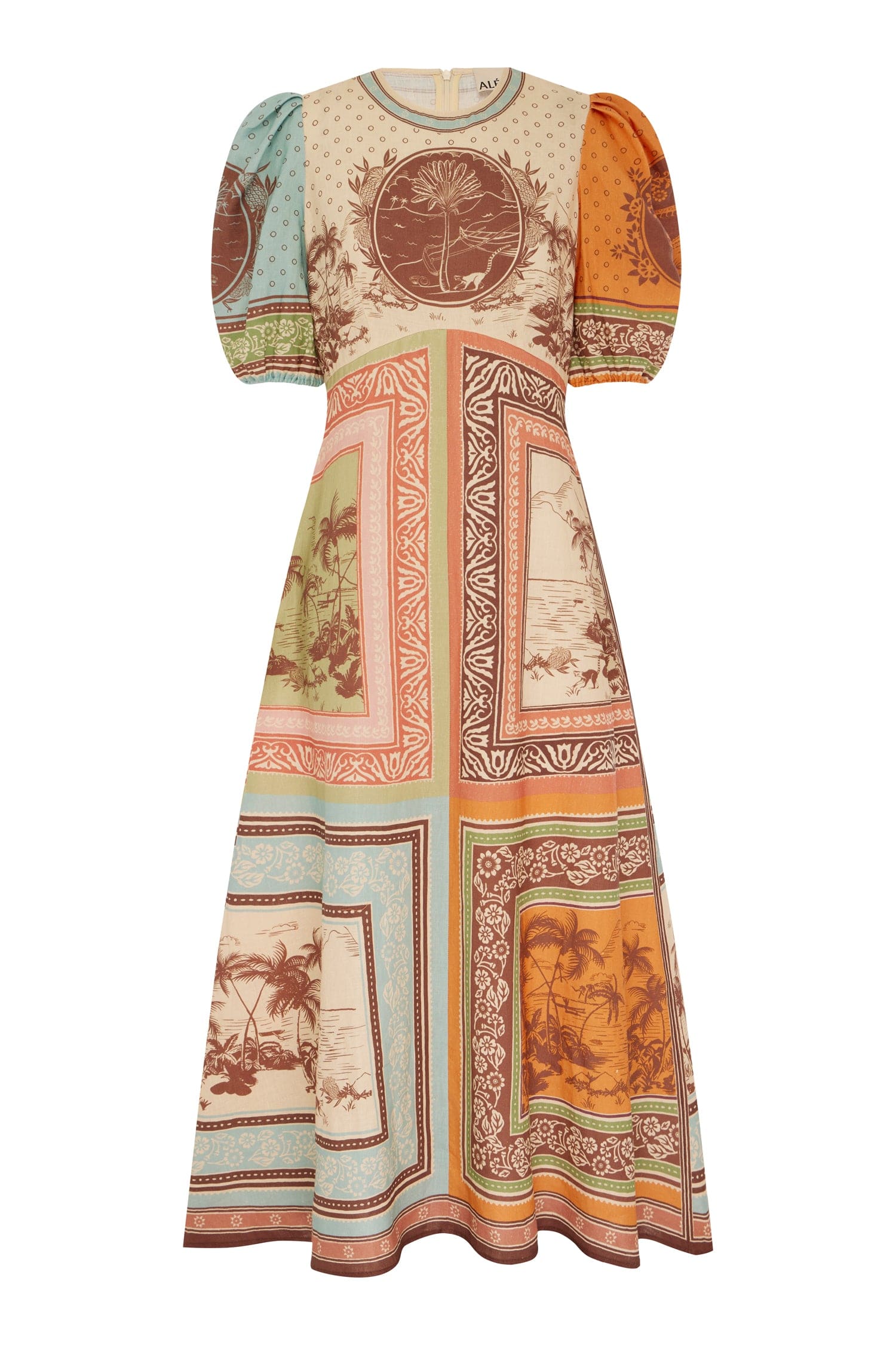 Alemais Alberta Midi Dress  Sustainable Dresses with Alemais print -  Luxury Handbags Australian Designer