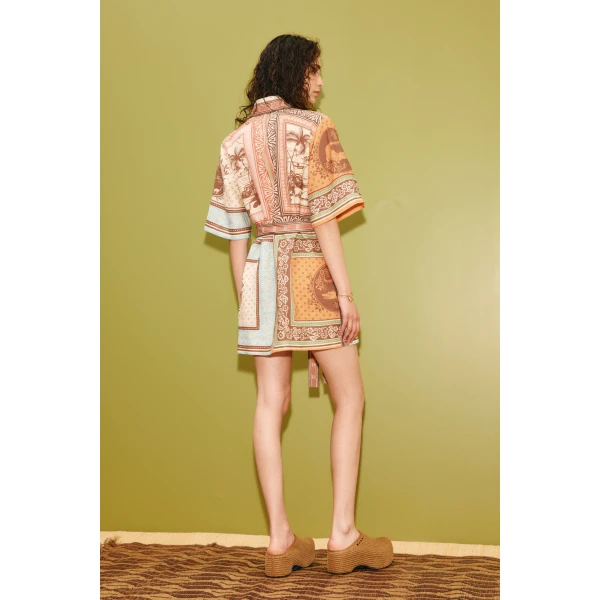 Alemais Alberta Mini Dress  Sustainable Dresses with Alemais print -  Luxury Handbags Australian Designer
