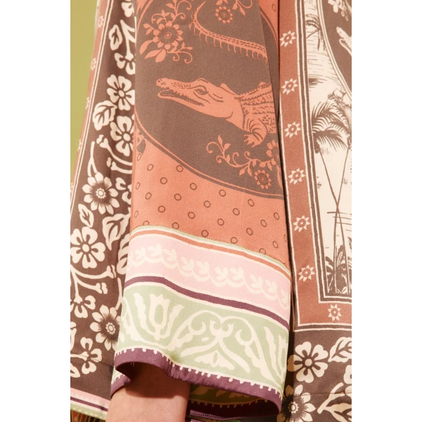 Alemais Alberta Silk Shirt  Sustainable Tops with Alemais print -  Luxury Handbags Australian Designer
