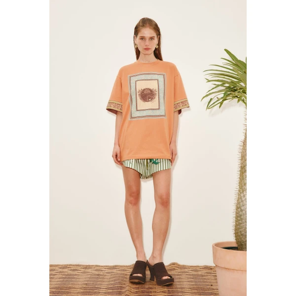 Alemais Alberta Tee  Sustainable Tops with Alemais print -  Luxury Handbags Australian Designer